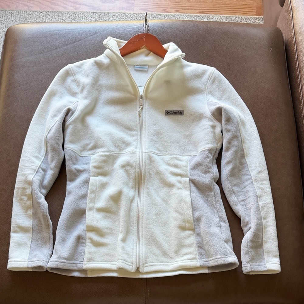 Columbia Soft White Fleece Jacket